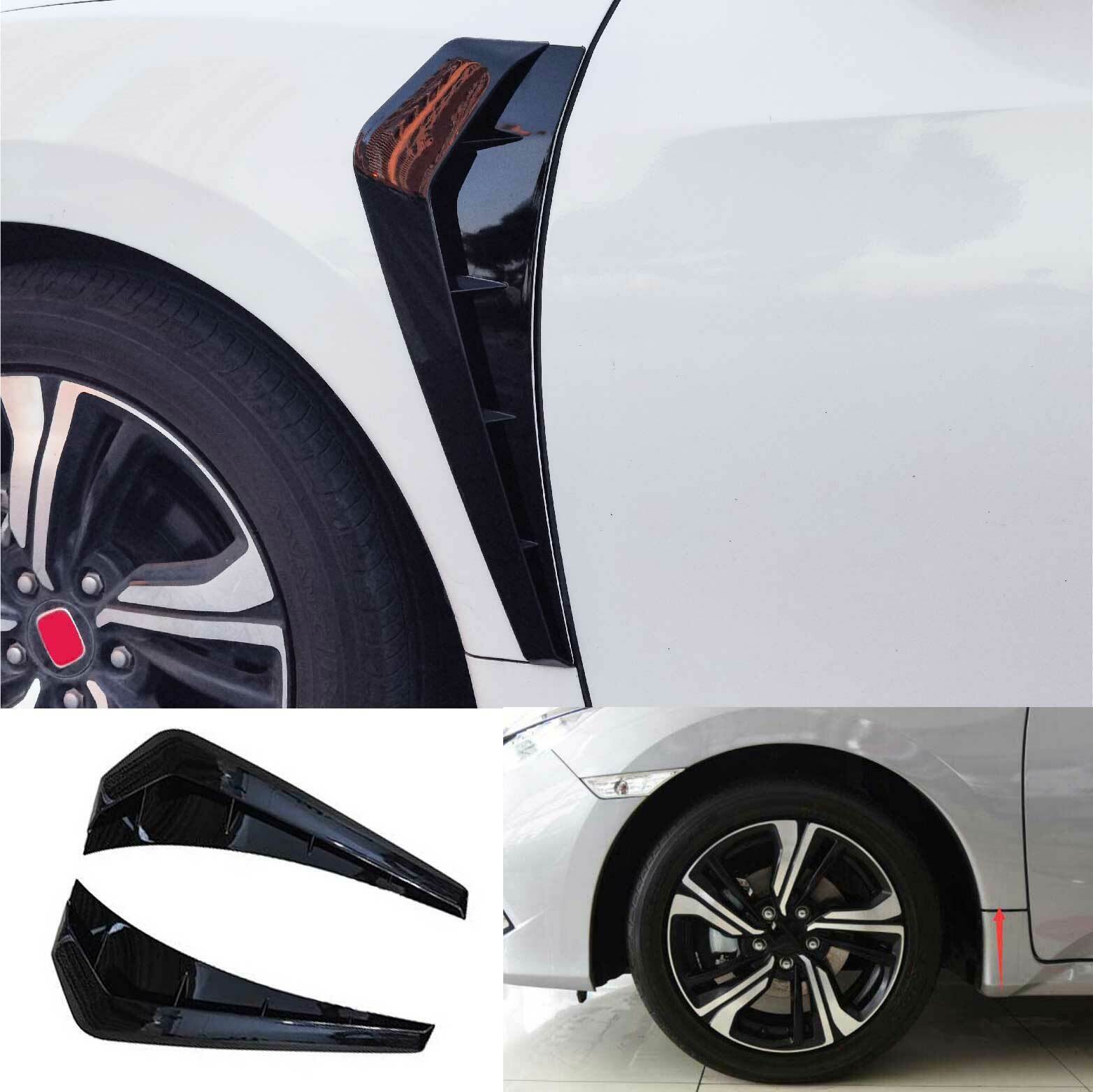 for Honda for Civic 2016-2021 Black Type-R Style Fender Side Air Outlet Cover trims