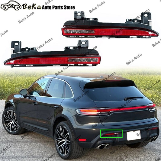 1Pair for Porsche Macan 95B 2022-2023 LHRH Rear Bumper Reflector TailBrake Lamp