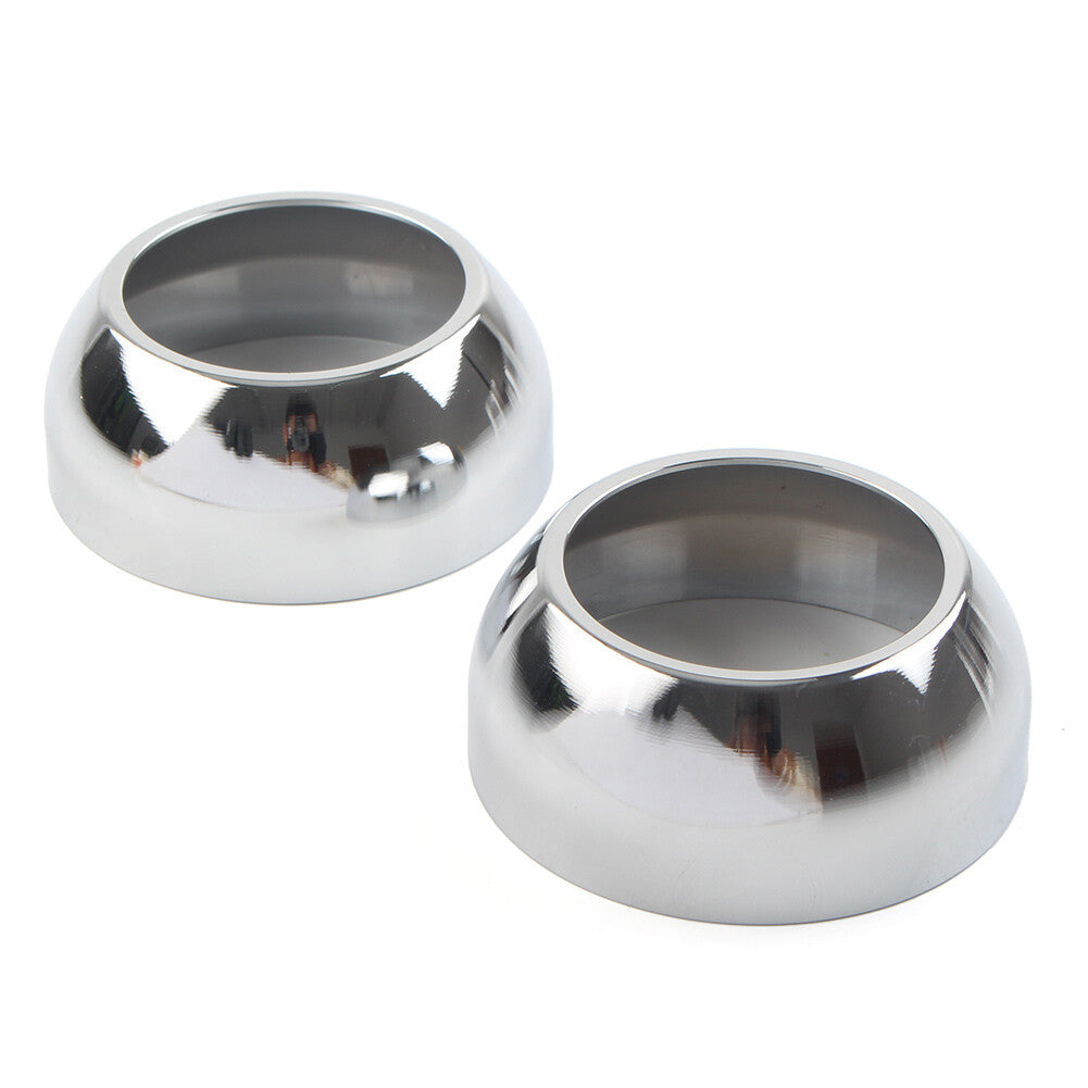2pcs Front Fork Boot Cap Covers 39mm Chrome for Harley Sportster Dyna FXR FXD
