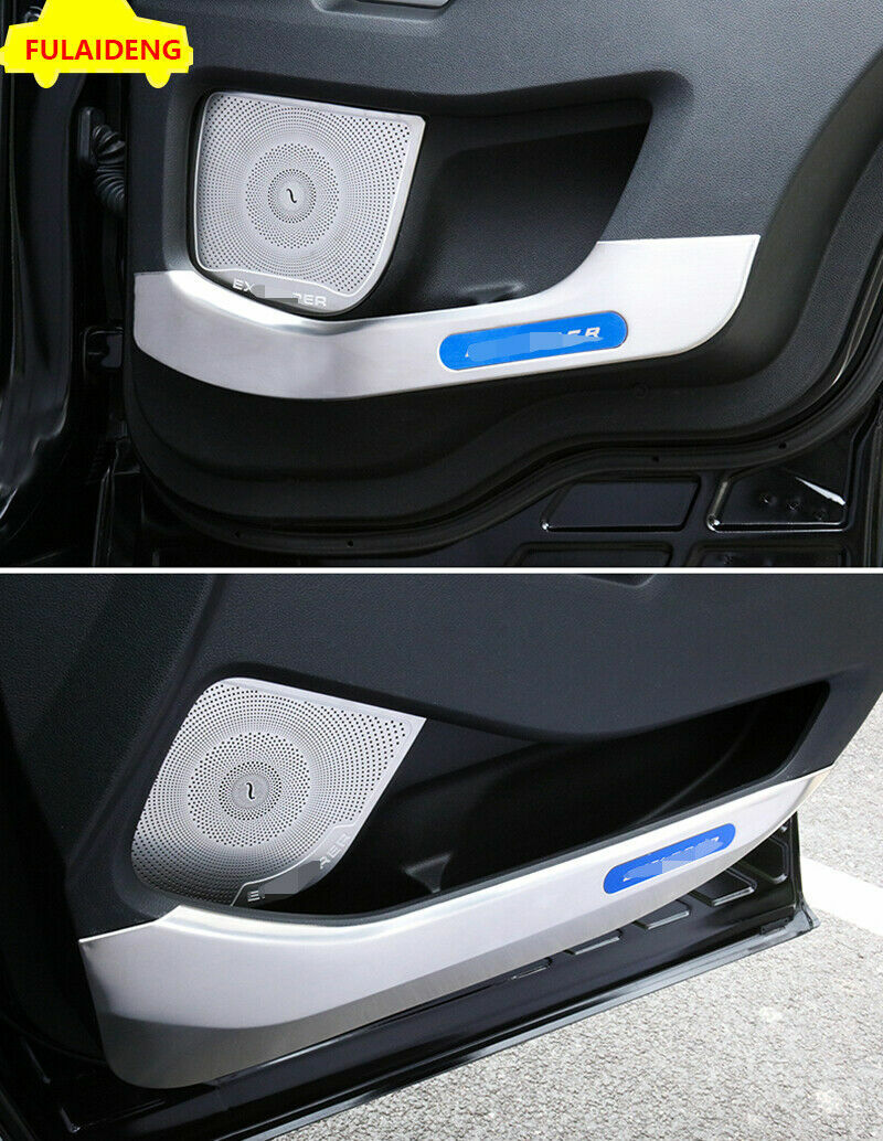 for Ford Explorer 2016-2019 Silver Side Door Anti-Kick Pad Protective Cover Trim