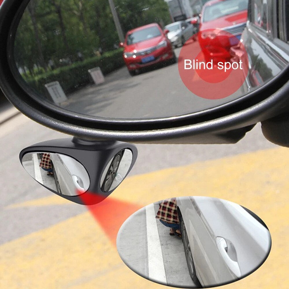 New Auto View Parking Mirror 360¡ã Rotatable Car Blind Spot Convex Mirror Black