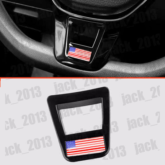 Black Steering Wheel Sequin Cover Trim for Volkswagen for VW for Golf 2013-2024