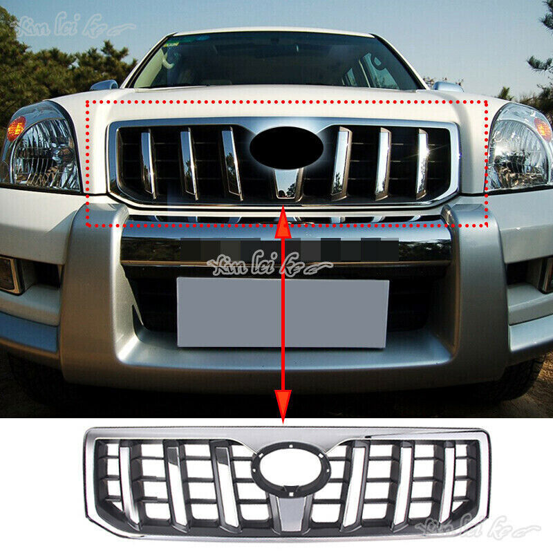 for Toyota Prado FJ/LC120 2003-2009 Chrome ABS Front Center Grille Cover Replace