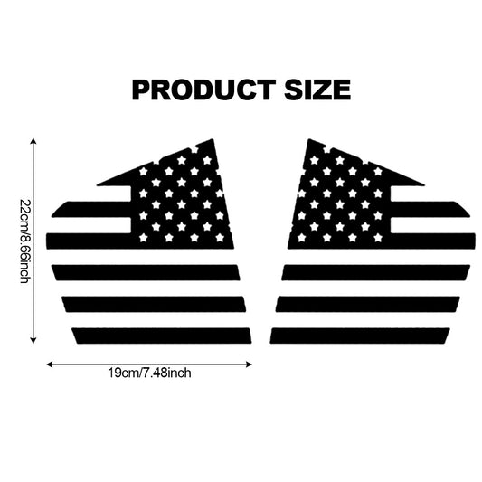 2pcs/set Flag Sticker Rear Color Side Window Decal for Dodge Charger 11-20