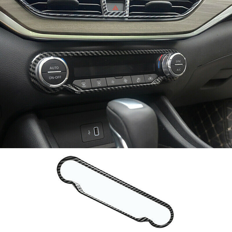ABS Carbon Fiber Console AC Button Control Frame Trim for Nissan Altima 2019-21
