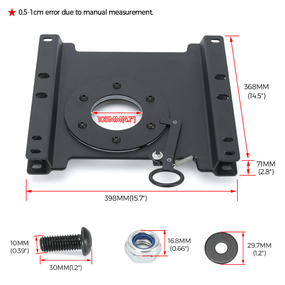 For 97-24 for Ford Econoline E150 E250 E350 E450 Passenger for Seat Swivel Bracket Kit