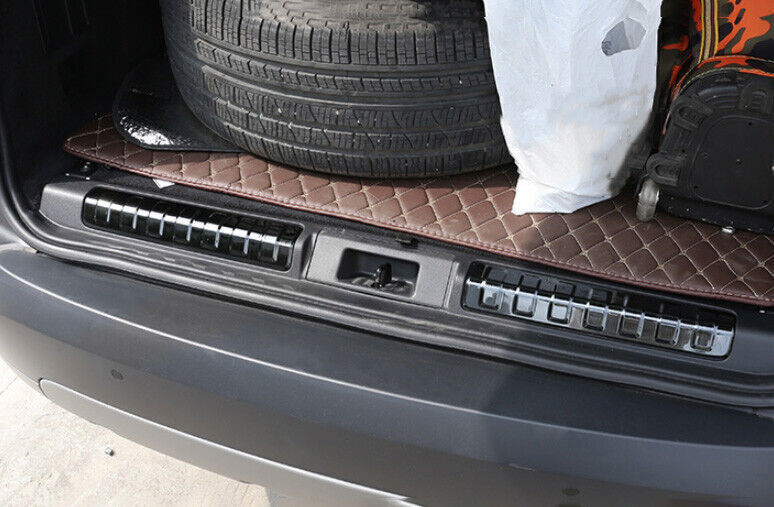 Black Rear Bumper Sill Plate Protector 2X for Land Rover Discovery 5 2017-2025