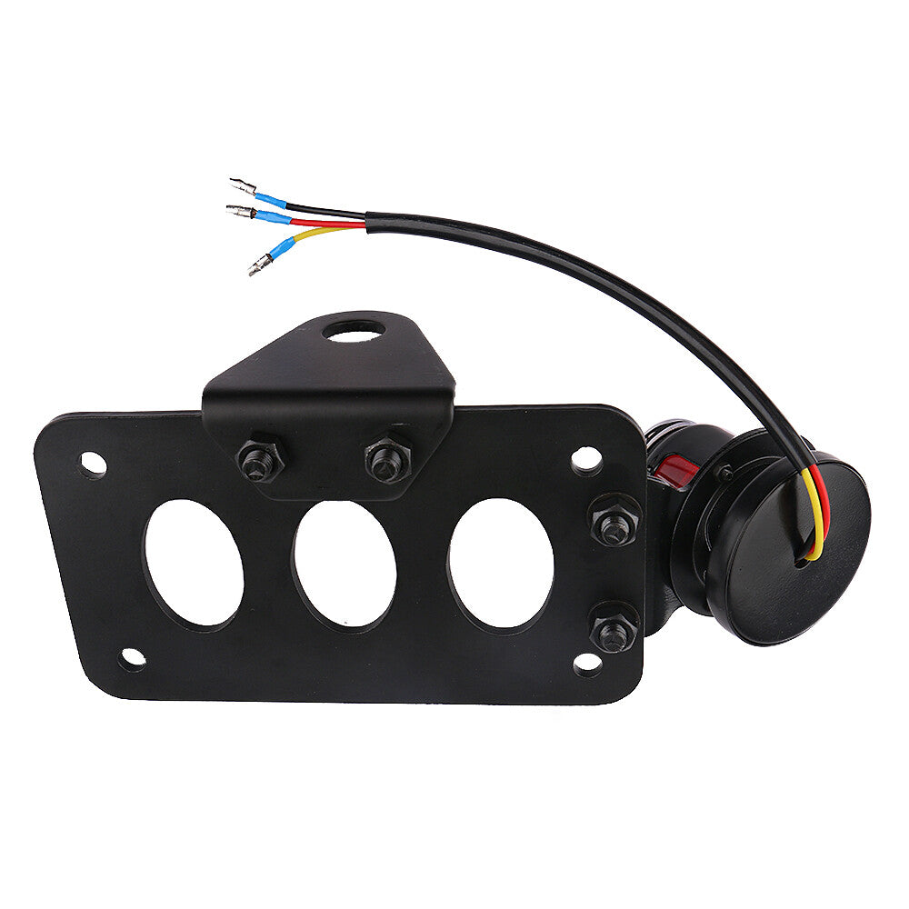Side-mounted taillight and license plate bracket for motorcycles suitable for Harley Chopper Bobber