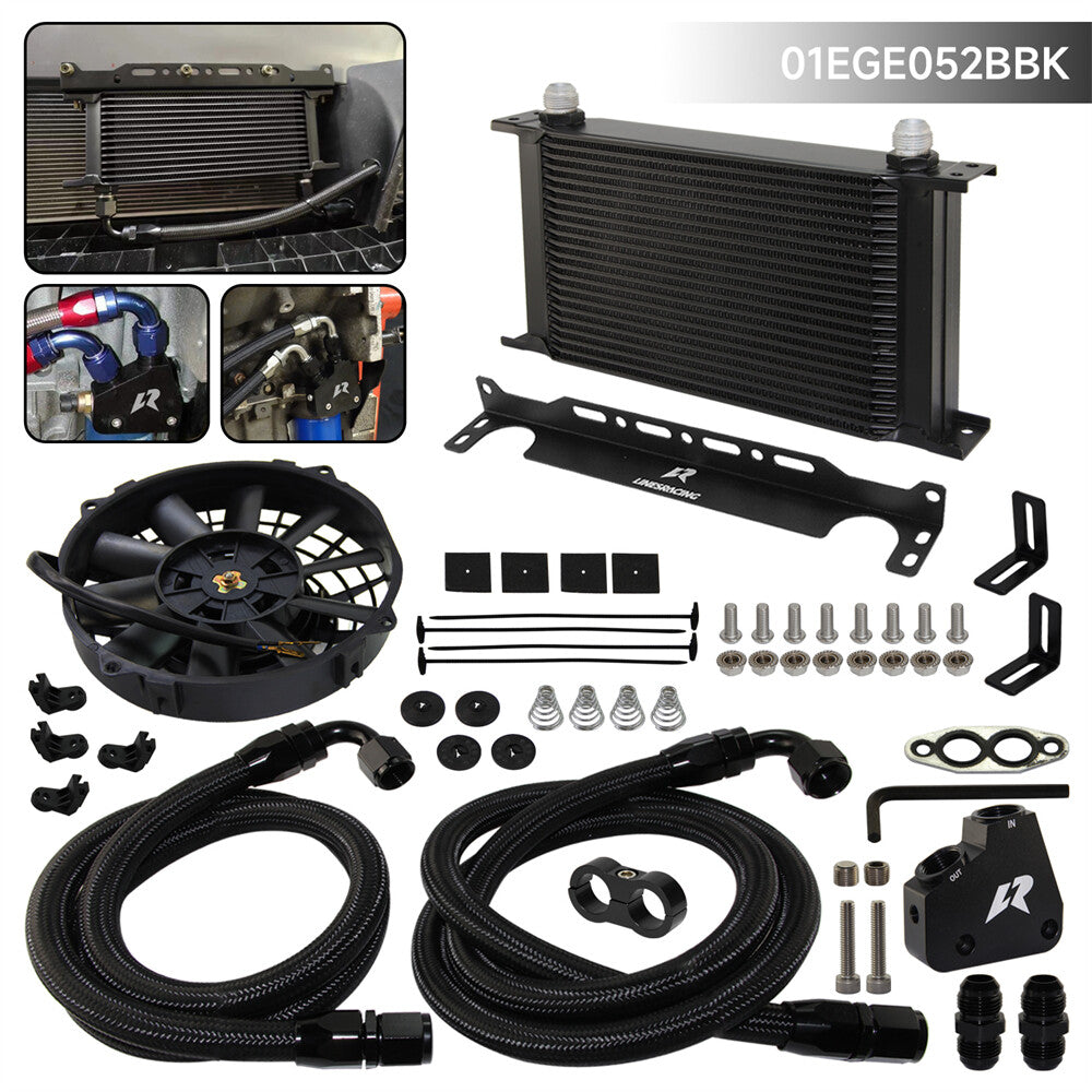 22 Row Oil Cooler Kit for Corvette C5 C6 C7 LS1 LS2 LS3 for Cadillac +7Electric Fan