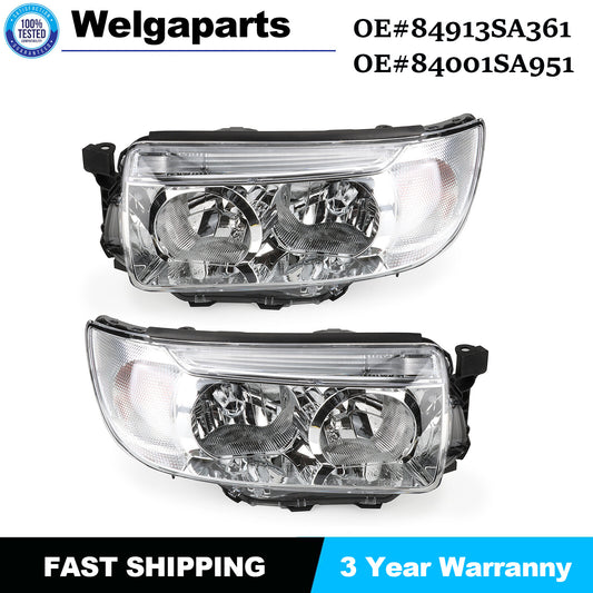 Pair 84001SA951 for Subaru Forester X XS SG SG9 20-07 84913SA361 Head Light Lamp