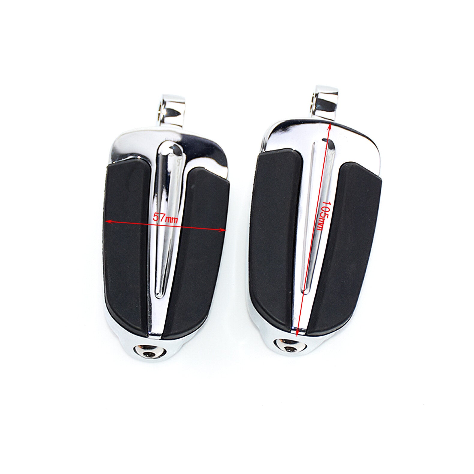 Chrome Foot Pegs Footrest Male Mount Fit for Harley Touring Road Electra Glide