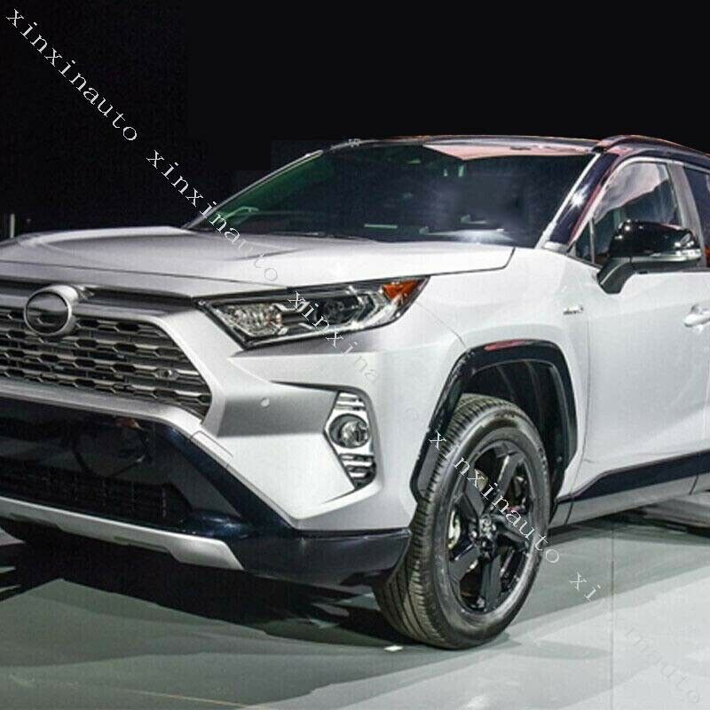 2P Chrome ABS Front Fog Light Lamp Cover Trim for Toyota RAV4 2019 2020-2022