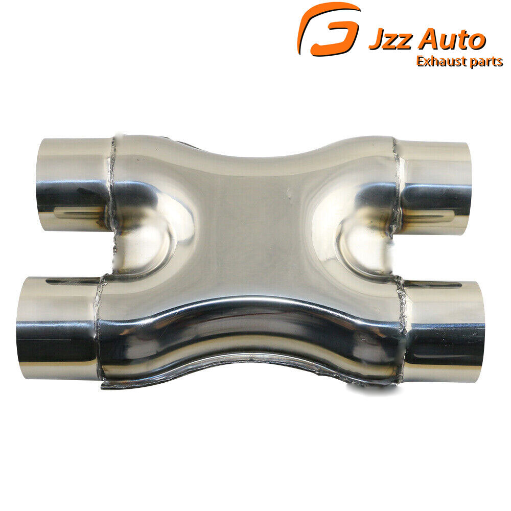 3inch Crossover Universal Car Polished Stainless Steel Exhaust X Pipe Tube 3''