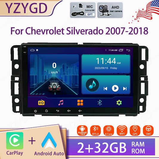 for Chevrolet Silverado 2007-2018 Android Carplay Car Stereo Radio Screen GPS BT