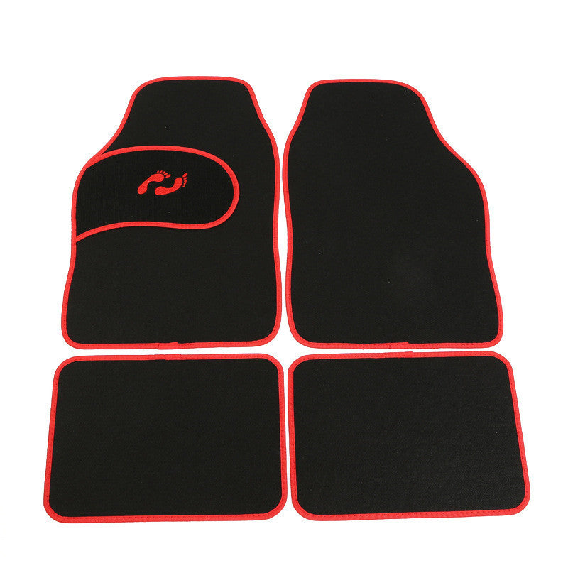 4x Car Black/Red Front Rear Non-slip Foot Pad Carpet Floor Mat Prevent Wear Heel