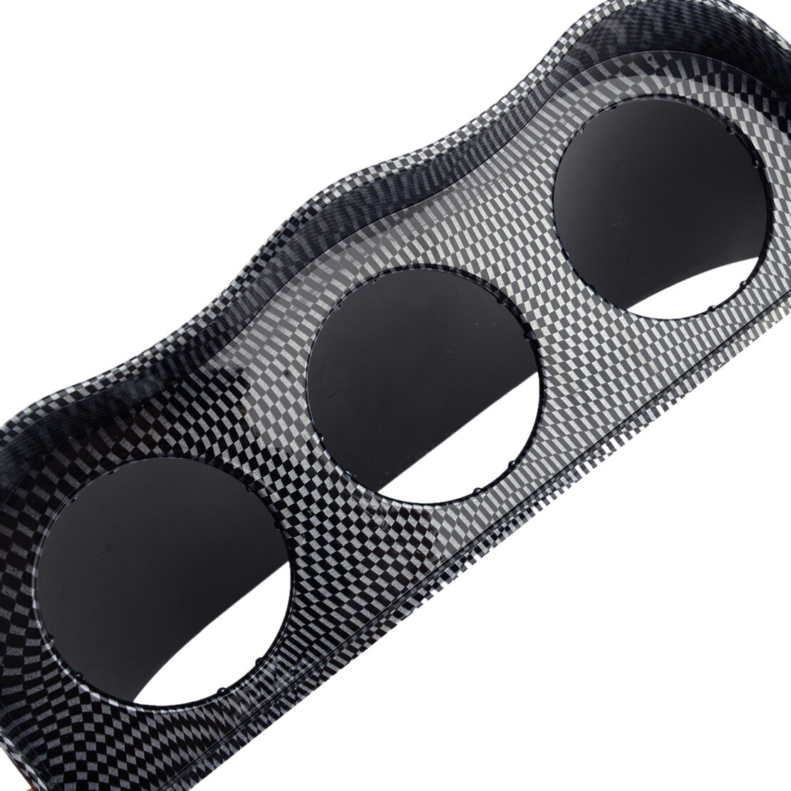 2 Universal Triple Dash Gauge Pod Mount Carbon Fiber ABS 3 Hole Dashboard New