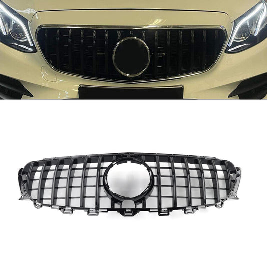GTR Style Front Bumper Hood Radiator Grille for Benz E Class W213 2016-2020
