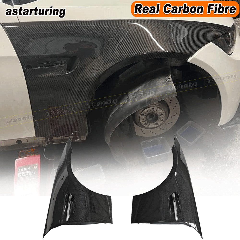 for BMW 3 Series E90 325i 330i 05-13 Real Carbon Exterior Side Fender Vent Trims