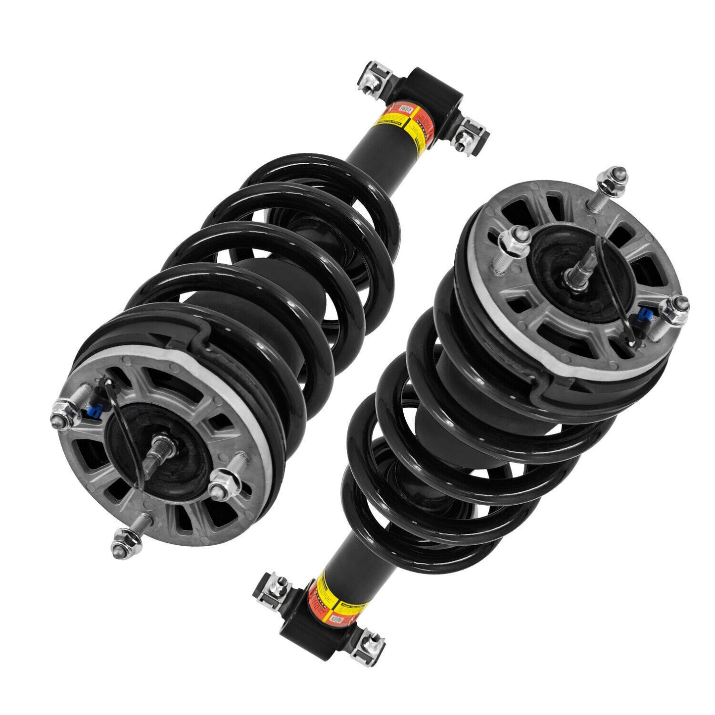 Two front-mounted SHOCK STRUT ASSYS components for LEXUS NX200T 2015-2017 and NX300 2018-2021 models with electric motor.
