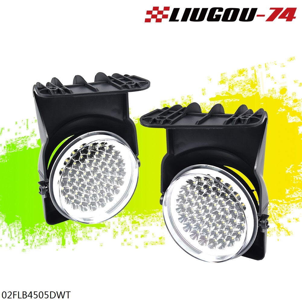 Suitable for 03-06 for GMC for Sierra 1500 2500 3500 pickups, LED fog lights, left +, right U-.