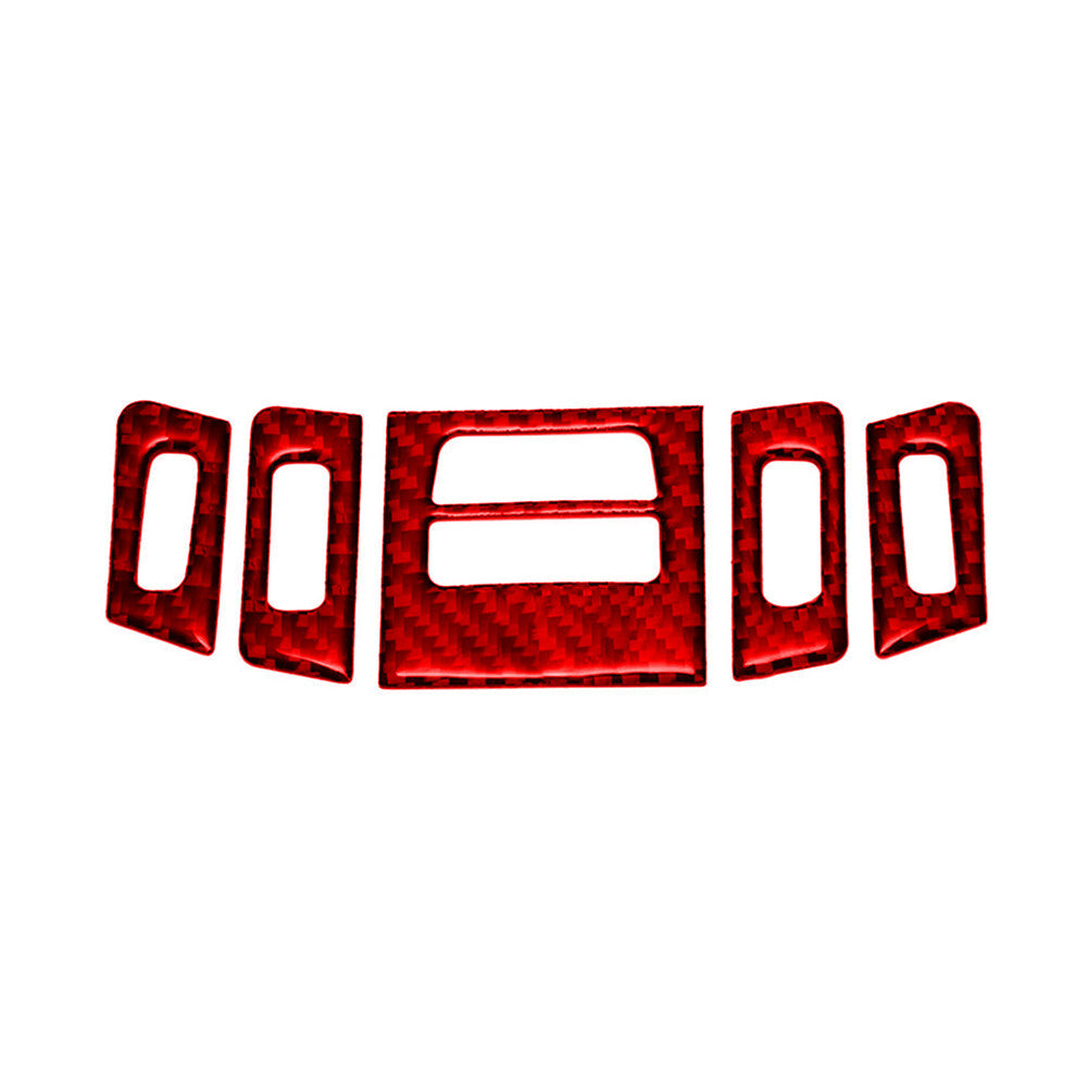 Red Carbon Fiber Central Air Conditioning Trim for BMW E90 3 Series 2005-2012
