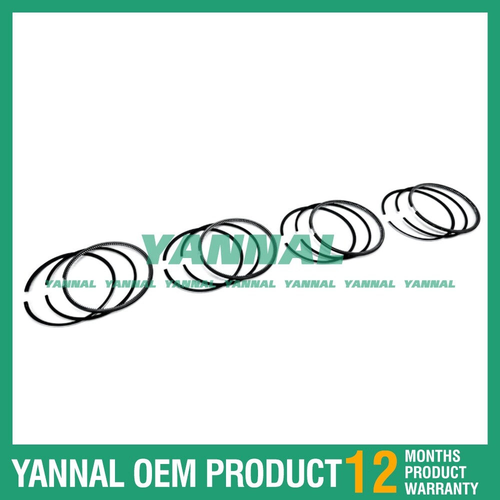4 new V4000 Piston Ring Kit STD for Kubota Excavator Diesel Engines