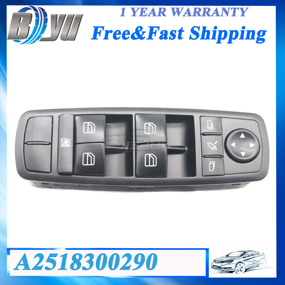 for Mercedes ML350 2006-2012 Power Window Switch Front Left TOPAZ A2518300290