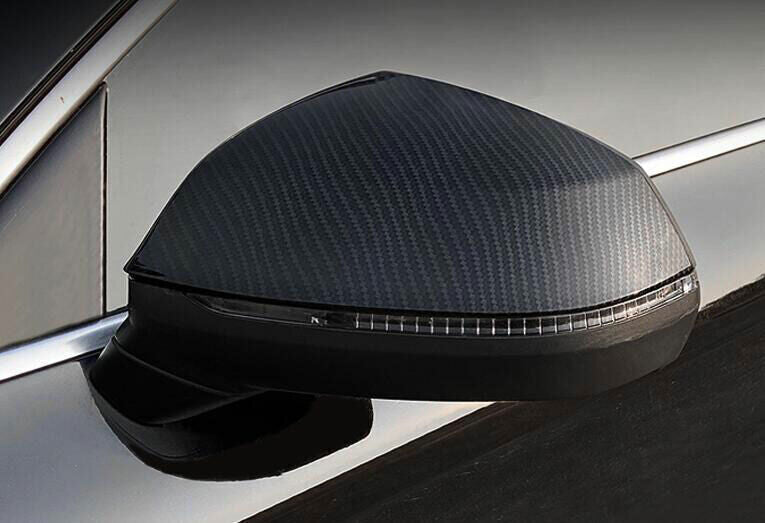 Fit for Audi Q7 2016-2019 Carbon Fiber Rear View Side Door Mirror Cover Trim 2P