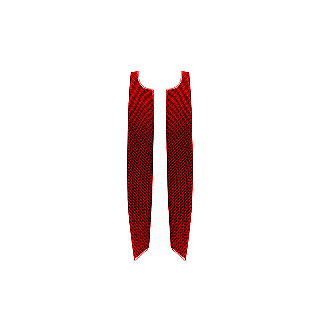 2X Red Carbon Fiber Front Door Armrest Cover Trim for Toyota 86 for Subaru BRZ 2016+