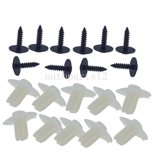 10Sets Bumper Fender Mount Screws Clips for Honda for Civic CR-V for Acura TL Integra