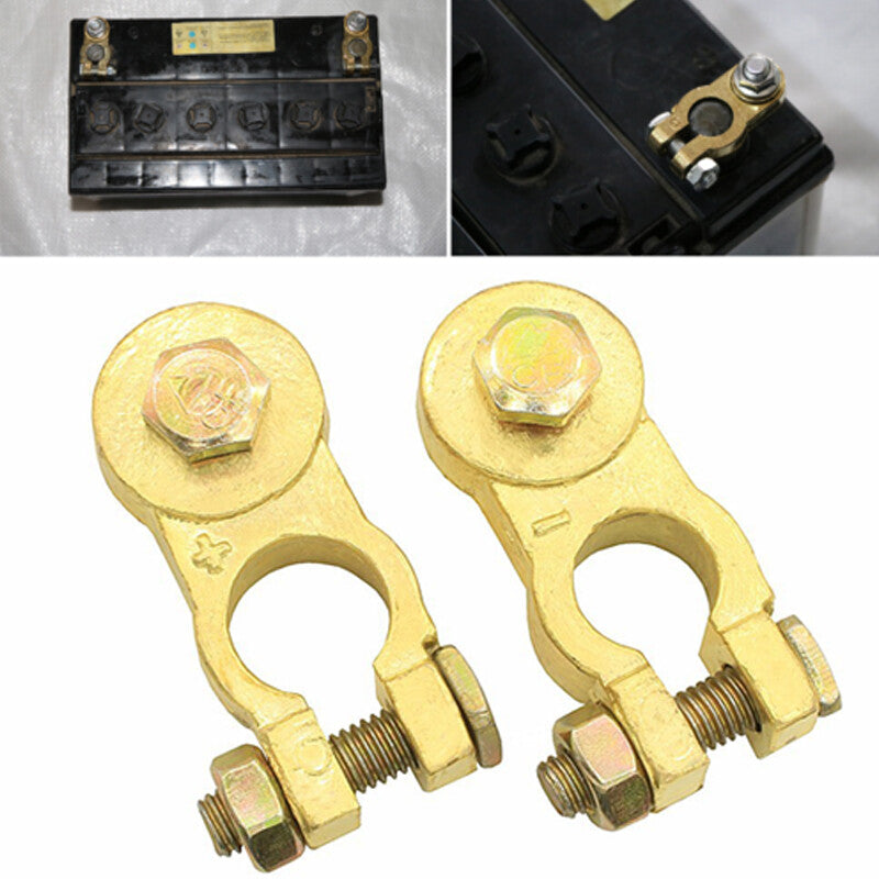 1 pair of M8 heavy-duty vehicle battery top post cable terminals and cable heads brass parts