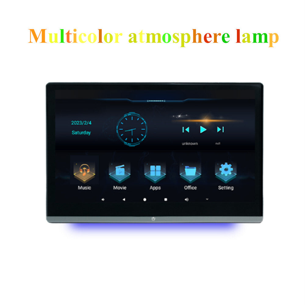 13.3In Androind 11 Car Headrest Player 2pcs Rear Monitor Video USB TF WIFI BT