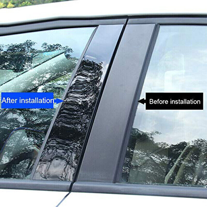 for Buick Encore 2013-22 Piano Black Pillar Posts Door Window Molding Strip Trim