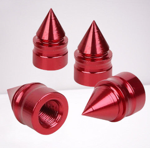 4-Pack Red Spike RT011 Car Tire Valve Cover Stem Cover Air Valve Dust Cover for Jeep