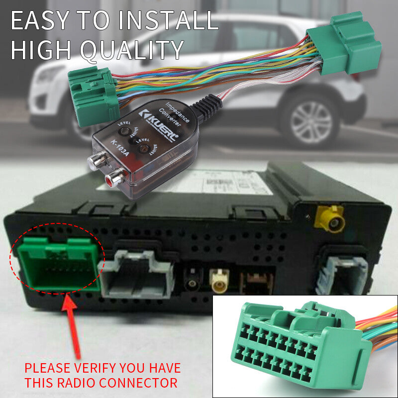 Car Radio Adapter Add An Amp Amplifier Interface 71-2107 for Chevy for GMC 2014-2020