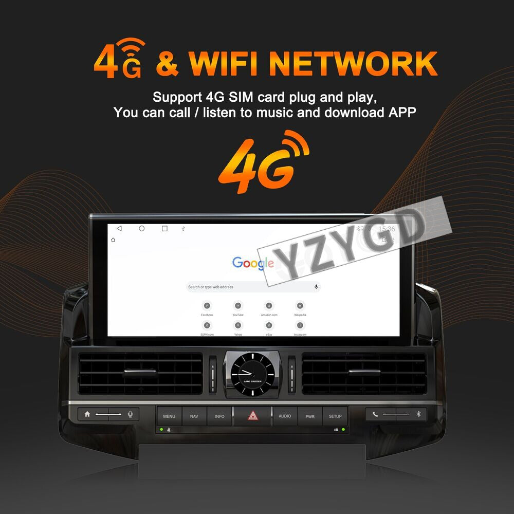 Car Radio CarPlay for Toyota for Land Cruiser LC200 2016-2021 Stereo Receiver Screen