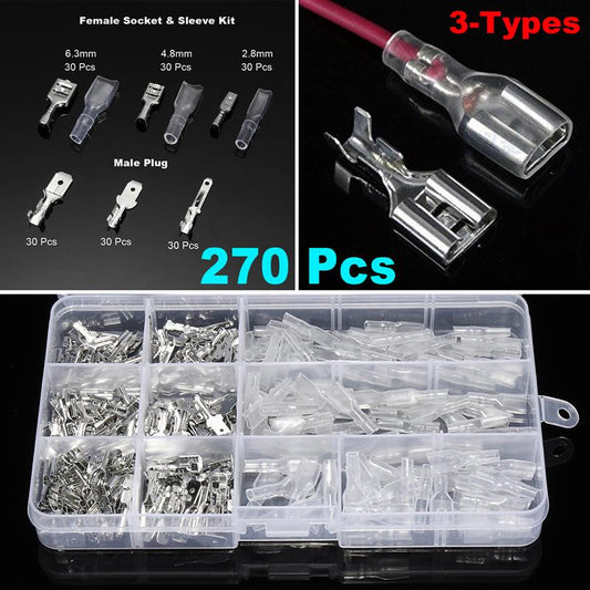Car Electrical Wire Spade Connector Wire Crimp Terminal Block Insulating Sleeve