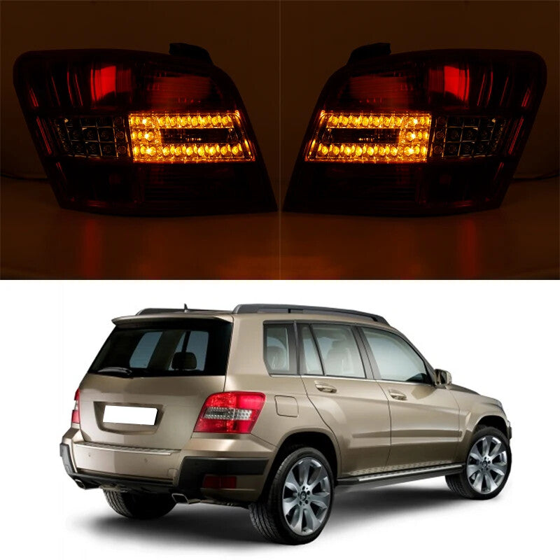 The left rear taillight applies to for Mercedes-Benz W204, GLK200, GLK260, and GLK300 models from 2013 to 2015.