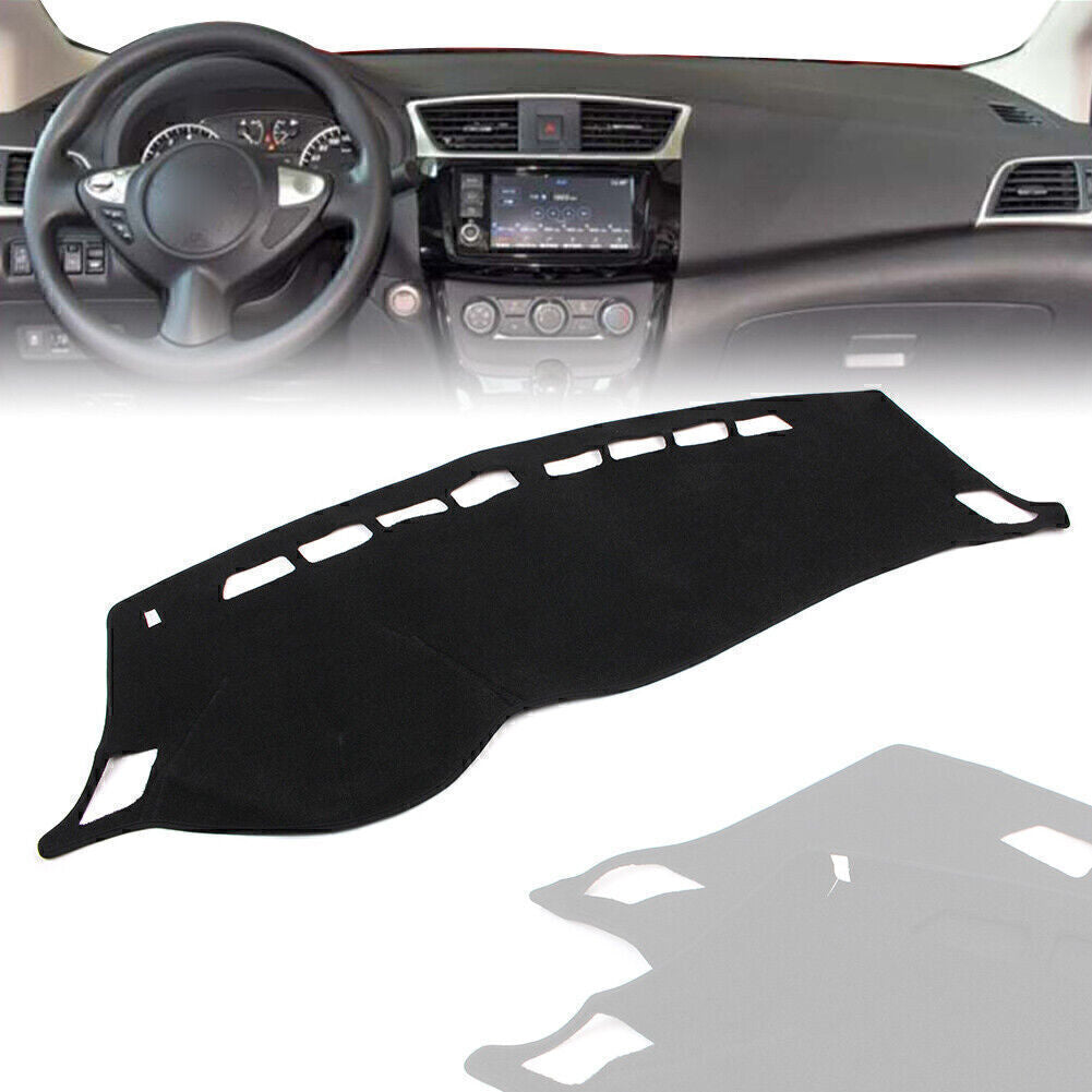 Black Dash Mat Dashboard Cover Dashmat for Nissan Sentra 2013-2018 2014 2015 16