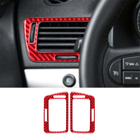 Red Driver Air Vent Frame Trim Cover Carbon Fiber for Chevrolet COBALT 2005-2010