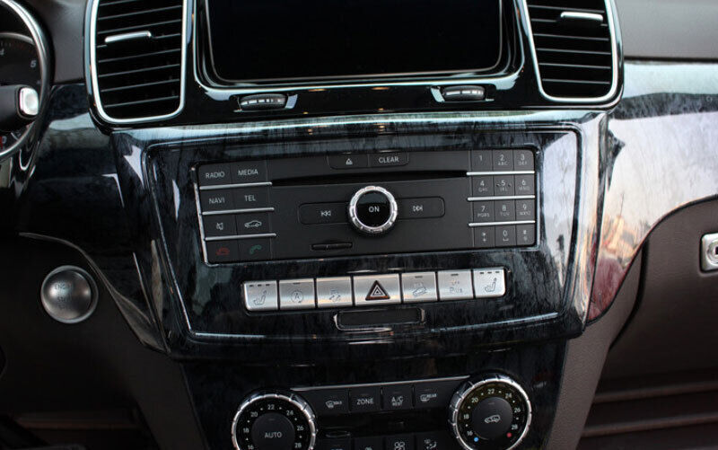 for Benz GLS GLE 16-19 Black Wood Grain Volume Switch Button Panel Cover Trim