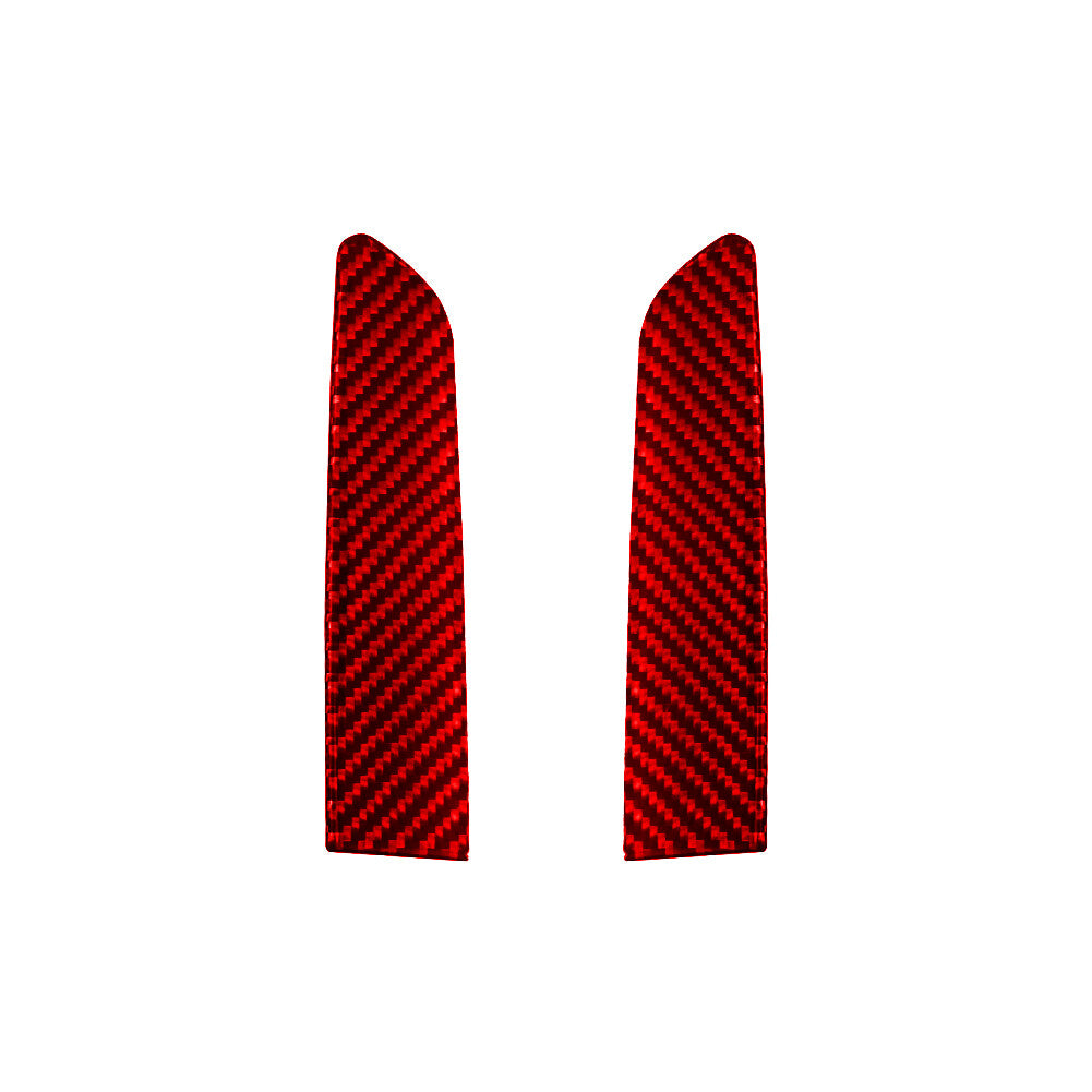 2X Red Carbon Fiber Front Door Panel Down Sticker Cover for KIA Sedona 2015-2016