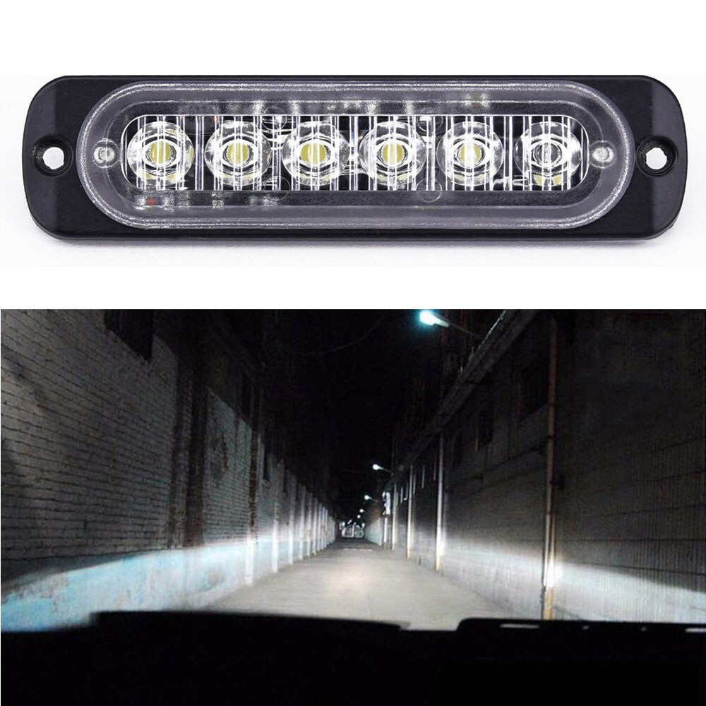 Universal Car Truck 6 LED Daytime Running Light DRL Daylight Fog-Lamp Headlight