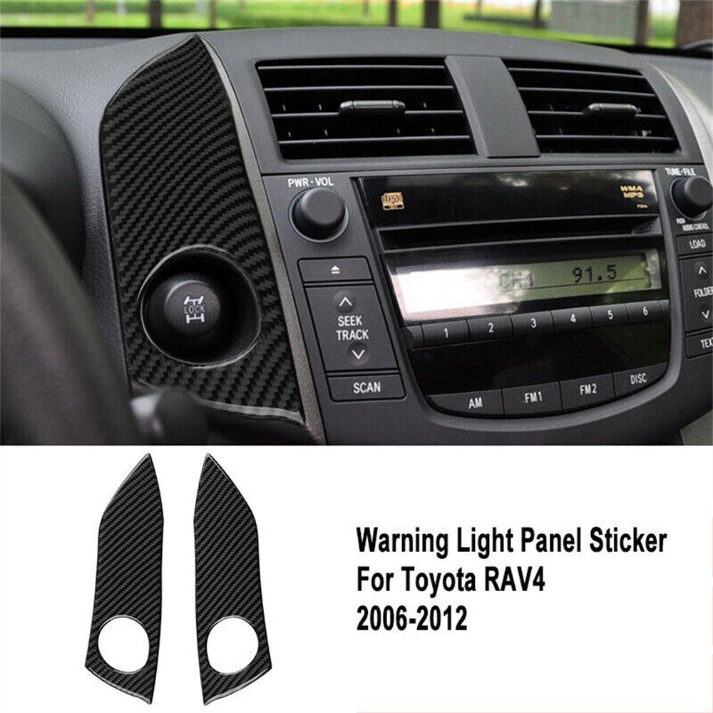 30Pcs Soft Carbon Fiber Interior Full Kit Set Cover Trim For T@yota RAV4 2006-12