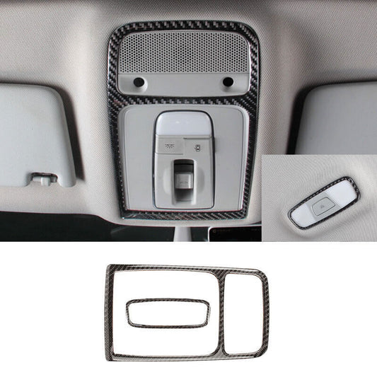 for Audi A3 S3 2014-20 Real Carbon Fiber Front Rear Reading Light Cover Trim 2P