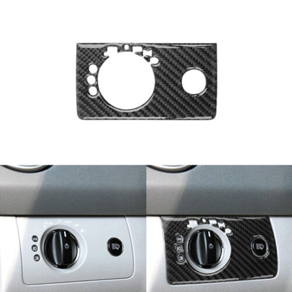 Carbon Fiber Headlight Control Type A Cover Trim for Mercedes Benz M Class 06-11