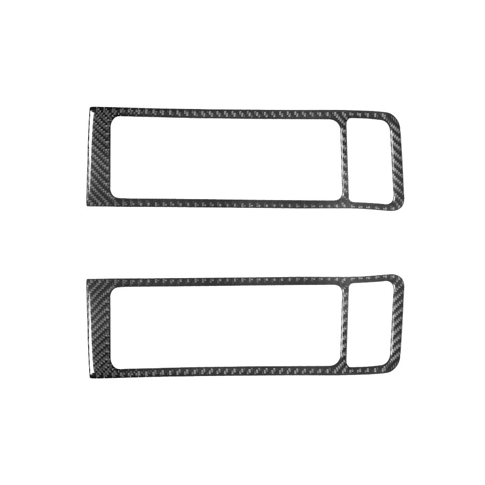 2Pcs Carbon Fiber Front Door Air Vent Cover Trim for Dodge for Ram 1500 2013-2015