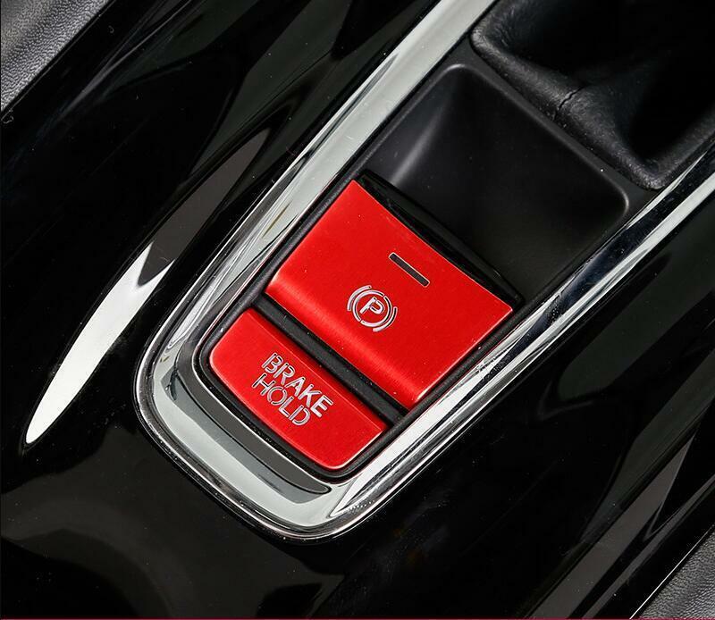 2X Red Accessories Gear Function Button Cover Trim for Honda HR-V HRV 2016-2021