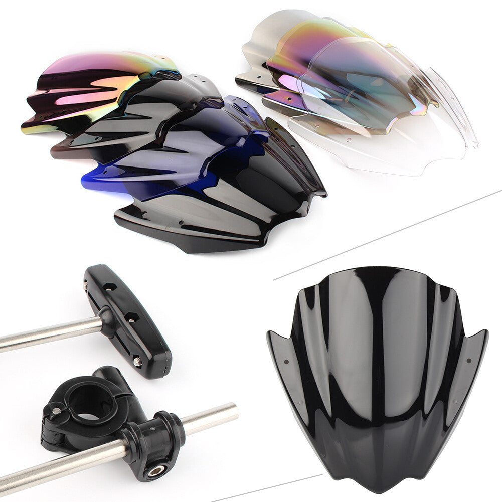 Front Windshield Windscreen Universal For 7/8¡±1¡± Motorcycle Handlebar Mount