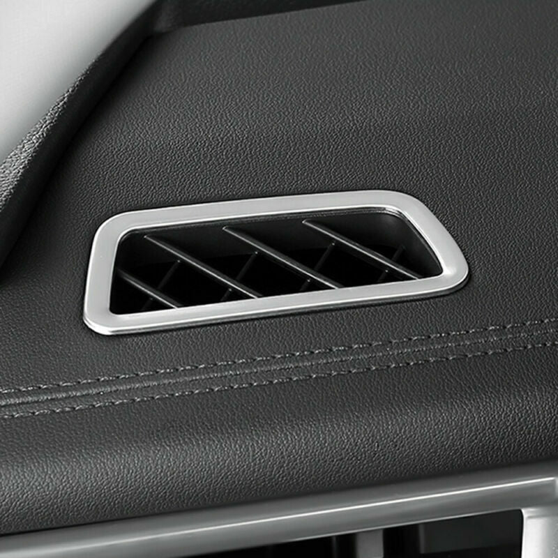 for Kia K5 2021-2023 Silver Interior Instrument L&R Air Outlet Vent Frame Cover